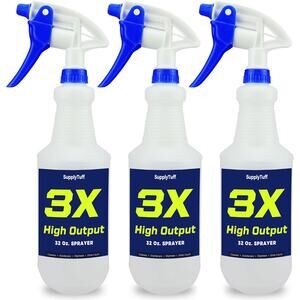 3 Pack 32oz Spray Bottles Heavy Duty Adjustable Nozzle Leak Proof Cleaning